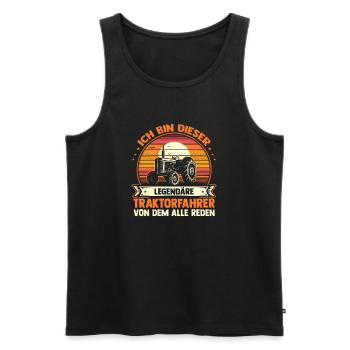 Landwirt Bauernhof Farmer Bauer Traktor - Männer Premium Bio Tank Top - Schwarz - Vorne - AI Model Male 178 light (178cm)