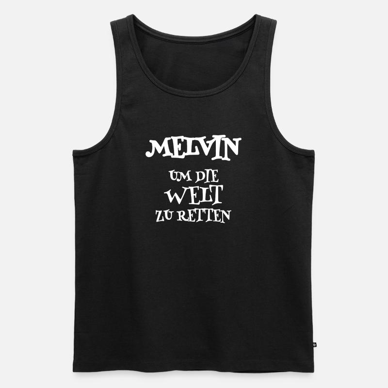 Retter Melvin - Männer Premium Bio Tank Top - Schwarz