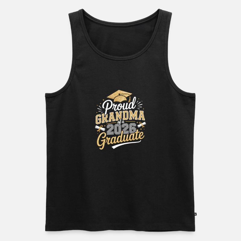 Stolze Oma 2026 Absolvent - Männer Premium Bio Tank Top - Schwarz
