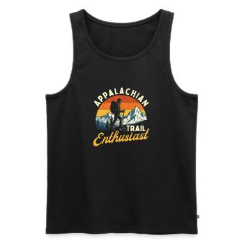 Appalachian Trail Enthusiast Outdoor Wandern Zitat - Männer Premium Bio Tank Top - Schwarz - Vorne - Michal (187cm)