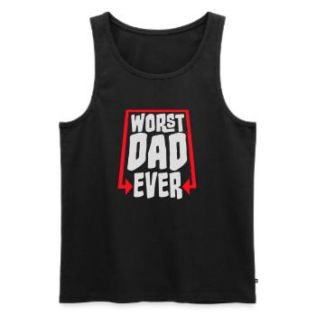 Le pire papa de tous les temps Drôle Sarcastique Papa pour la fête des pères - Débardeur bio Premium Homme - noir - Devant - Michal (187cm)