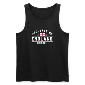 England Bristol Flagge Grafikdesign - Männer Premium Bio Tank Top - Schwarz - Vorne - Michal (187cm)