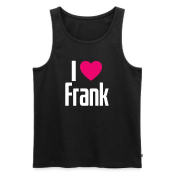 I Love Frank Pink Heart I Love Frank - Men's Premium Organic Tank Top - black - Front - AI Model Male 178 light (178cm)
