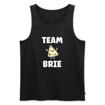 Humor Brie-Käse - Männer Premium Bio Tank Top - Schwarz - Vorne - Michal (187cm)