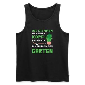 Garden Gardener Gardening Gardening Gardening Gardening - Men's Premium Organic Tank Top - black - Front - AI Model Male 178 light (178cm)