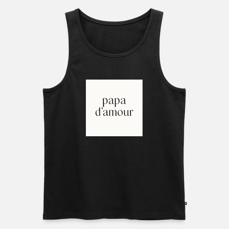Papa der Liebe - Männer Premium Bio Tank Top - Schwarz