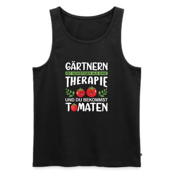 Garden Gardener Gardening Gardening Gardening Gardening - Men's Premium Organic Tank Top - black - Front - AI Model Male 178 light (178cm)