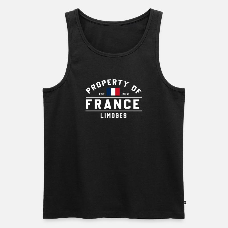 Eigentum von Frankreich Limoges Est 1872 - Männer Premium Bio Tank Top - Schwarz