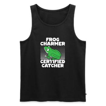 Frog Catcher Charmer Cretified Frog - Männer Premium Bio Tank Top - Schwarz - Vorne - AI Model Male 178 light (178cm)