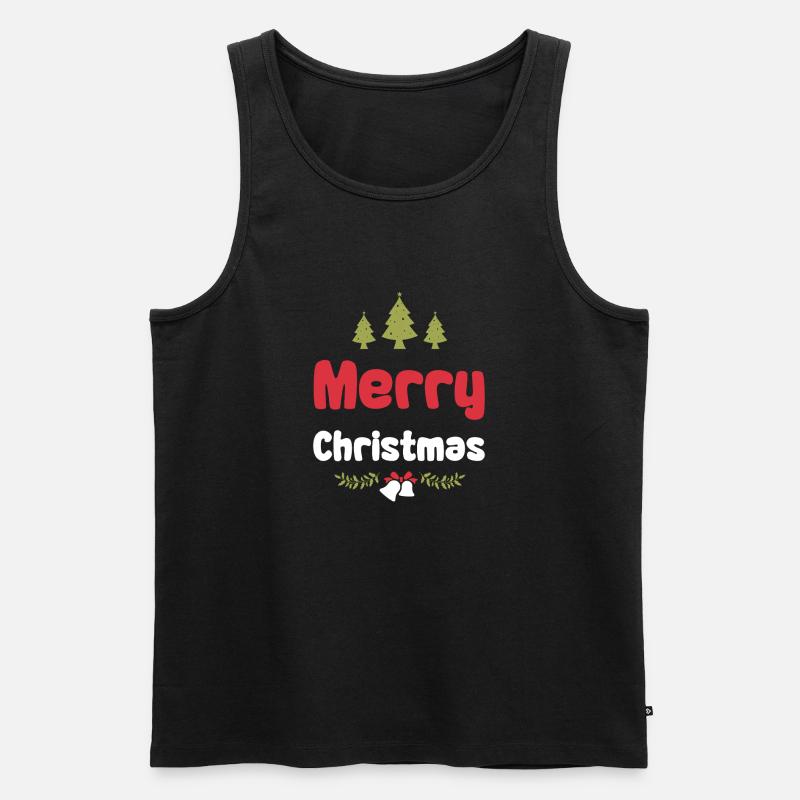 Frohe Weihnachten - Männer Premium Bio Tank Top - Schwarz
