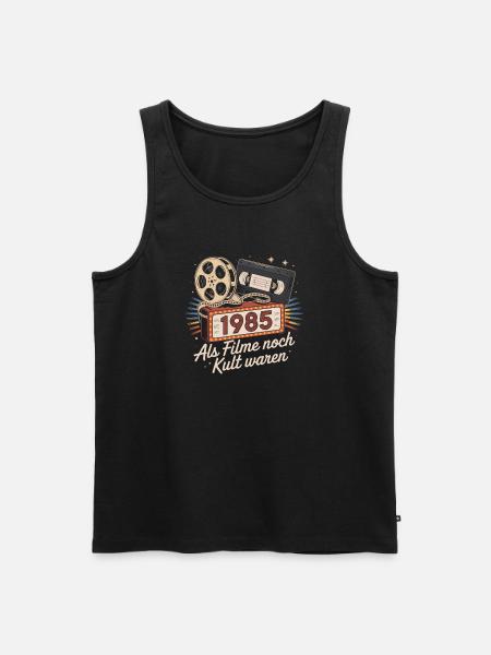 1985 Movie Cult Nostalgia Shirt - Men's Premium Organic Tank Top - black
