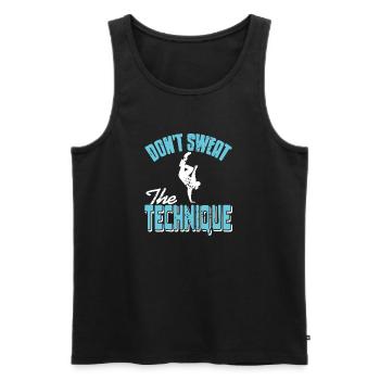 Ne vous inquiétez pas de la maîtrise de la technique de danse de rue - Débardeur bio Premium Homme - noir - Devant - AI Model Male 178 light (178cm)