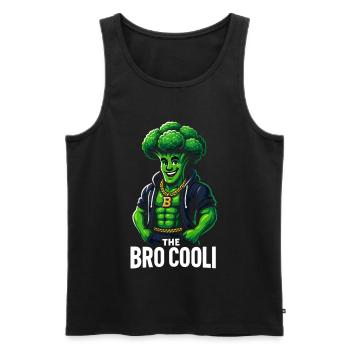 Chemise en brocoli amusante pour les amateurs de gym et végétariens - Débardeur bio Premium Homme - noir - Devant - Michal (187cm)
