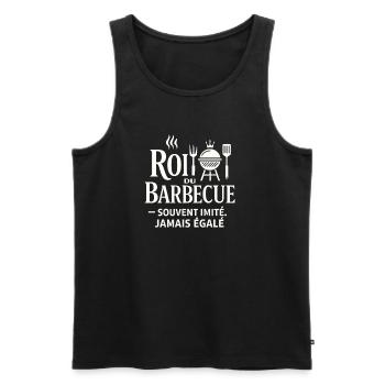 King of Barbecue Never Equaled - Men's Premium Organic Tank Top - black - Front - AI Model Male 178 light (178cm)