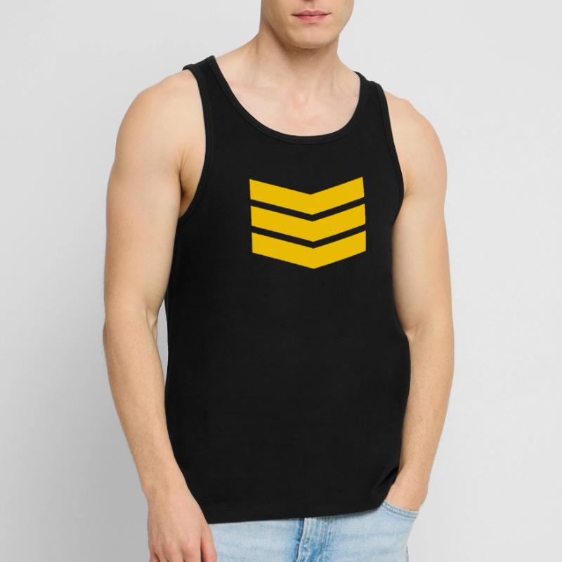 Chevron Stack Bold Pattern Men's Premium Organic Tank Top