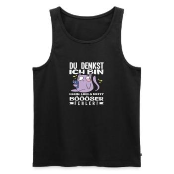 Böser Fehler Kleine Katze - Männer Premium Bio Tank Top - Schwarz - Vorne - AI Model Male 178 light (178cm)