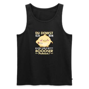 Bad mistake little chicks - Men's Premium Organic Tank Top - black - Front - AI Model Male 178 light (178cm)