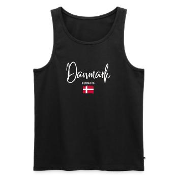 Danish roots, I love Denmark - Men's Premium Organic Tank Top - black - Front - Michal (187cm)