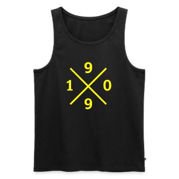 1909 – Ruhrpott Liebe Fussball Dortmund Shirt - Männer Premium Bio Tank Top - Schwarz - Vorne - AI Model Male 178 light (178cm)