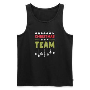 Weihnachten Team Christmas - Männer Premium Bio Tank Top - Schwarz - Vorne - AI Model Male 178 light (178cm)