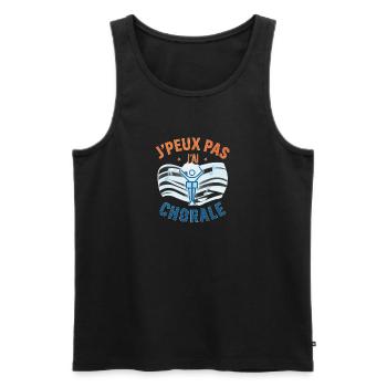 I can't I have a choir - Men's Premium Organic Tank Top - black - Front - AI Model Male 178 light (178cm)