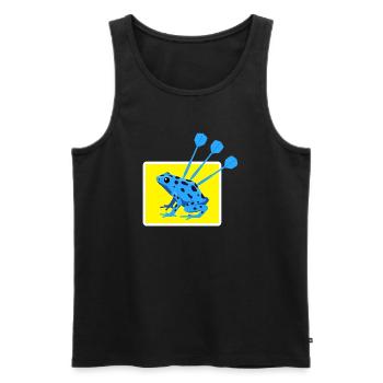 Lustiges DARTS und PFEILGIFTFROSCH Design - Männer Premium Bio Tank Top - Schwarz - Vorne - Michal (187cm)