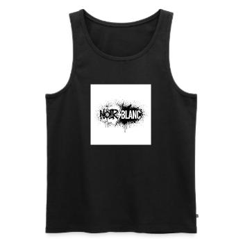 North White Graffiti Flash - Men's Premium Organic Tank Top - black - Front - AI Model Male 178 light (178cm)