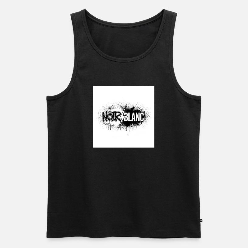 Nord Blanc Graffiti Éclair - Débardeur bio Premium Homme - noir