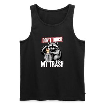Funny Raccoon - Männer Premium Bio Tank Top - Schwarz - Vorne - Michal (187cm)