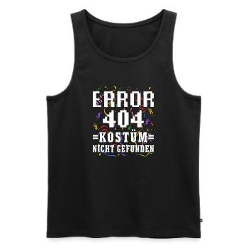 Carnival Carnival Error 404 Funny Costume Replacement - Men's Premium Organic Tank Top - black - Front - Michal (187cm)