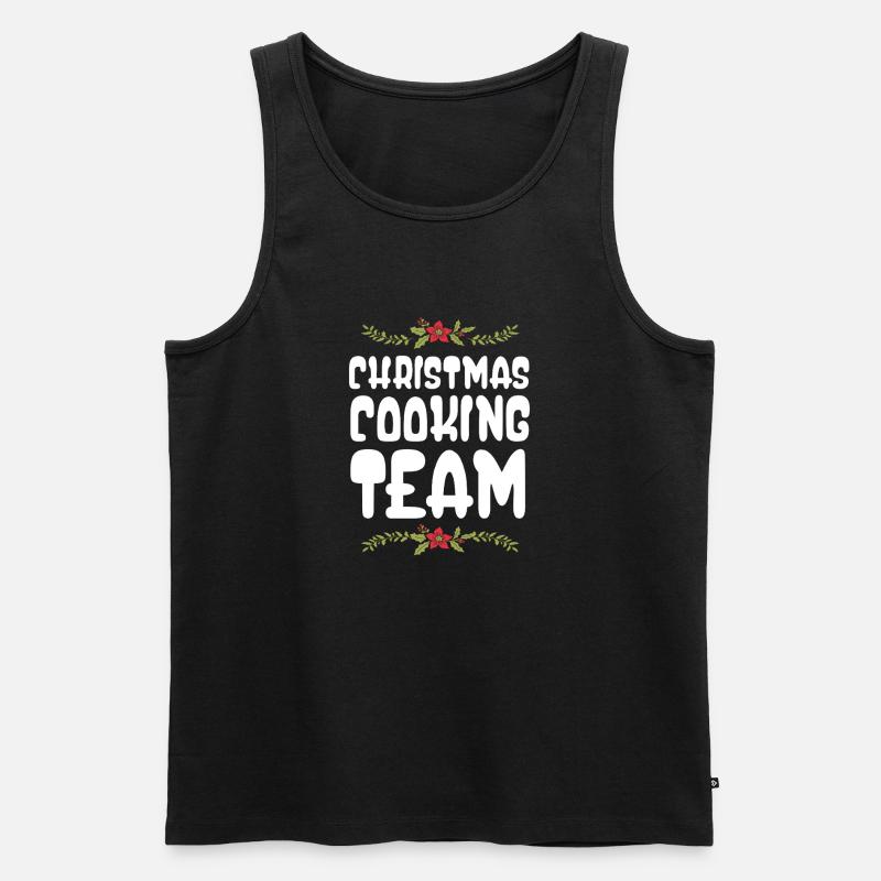 Weihnachts Kochen Backen Team - Männer Premium Bio Tank Top - Schwarz