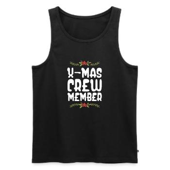 X-Mas Crew Mitglied - Männer Premium Bio Tank Top - Schwarz - Vorne - Michal (187cm)