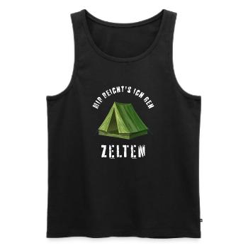 I've had enough, I'm going CAMPING Outdoor Fun Camping - Men's Premium Organic Tank Top - black - Front - Michal (187cm)