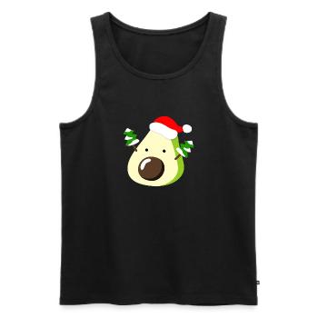 Avocado – Weihnachten - Männer Premium Bio Tank Top - Schwarz - Vorne - AI Model Male 178 light (178cm)