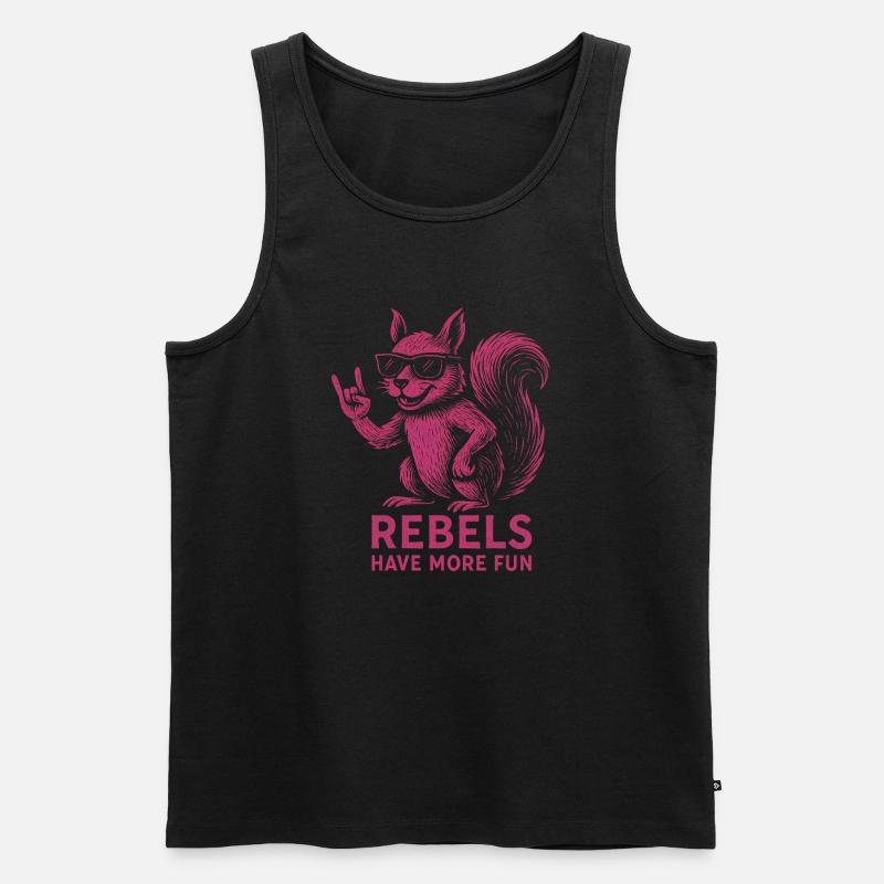 Rebels have more fun - Männer Premium Bio Tank Top - Schwarz