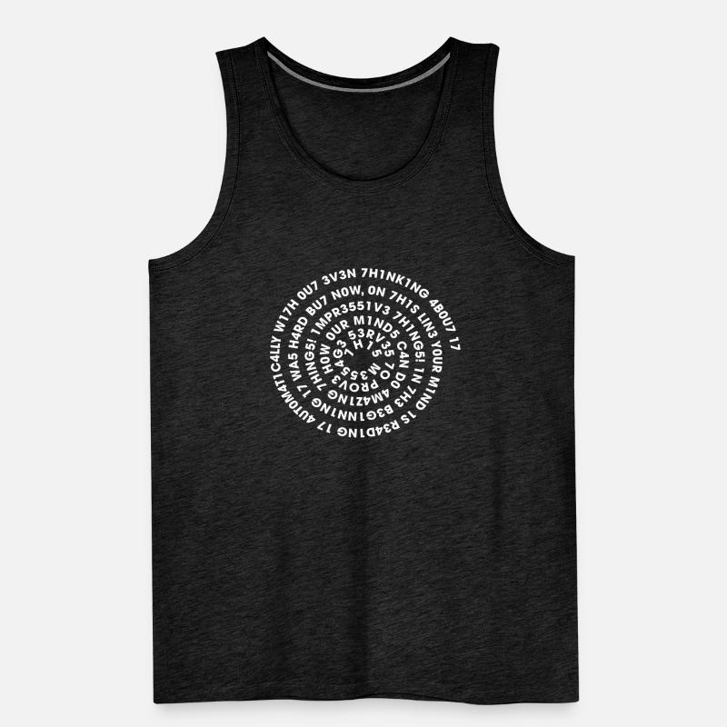 Spirale Leetspeak – Nerd Code 1337 Geek Design Débardeur bio Premium Homme