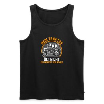 Landwirt Bauernhof Farmer Bauer Traktor - Männer Premium Bio Tank Top - Schwarz - Vorne - AI Model Male 178 light (178cm)