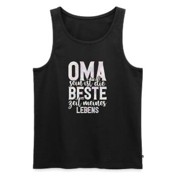 Oma Sein Ist Die Beste Zeit Meines Lebens - Männer Premium Bio Tank Top - Schwarz - Vorne - Michal (187cm)