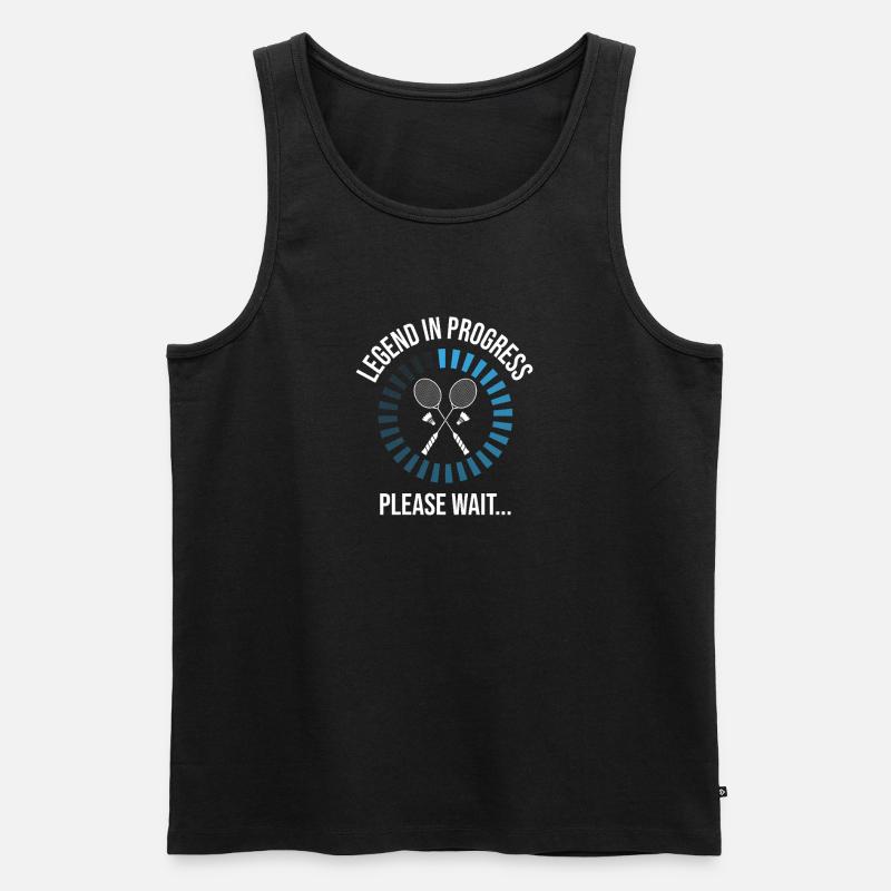 Badminton Legend Loading Bar Legend In Progress - Men's Premium Organic Tank Top - black