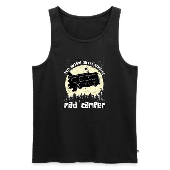 Camping - Débardeur bio Premium Homme - noir - Devant - Michal (187cm)