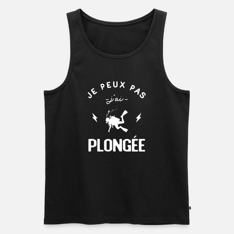 Ich kann nicht tauchen - Männer Premium Bio Tank Top - Schwarz