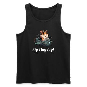 Rocket Hamster Space Flight - Men's Premium Organic Tank Top - black - Front - Michal (187cm)