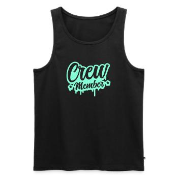 Script Spritz des membres de l’équipage - Débardeur bio Premium Homme - noir - Devant - Michal (187cm)