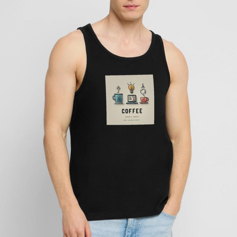 Conception du code du café Débardeur bio Premium Homme