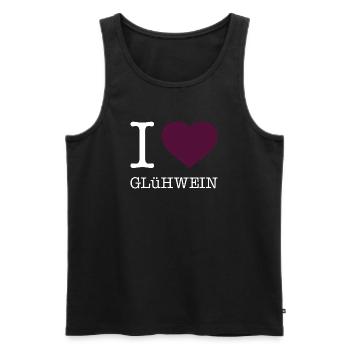 J’adore le vin chaud - Débardeur bio Premium Homme - noir - Devant - Michal (187cm)