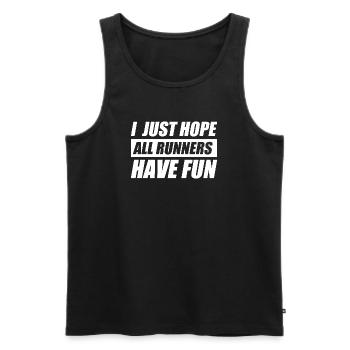 I just hope all runner funny running jogging runner - Men's Premium Organic Tank Top - black - Front - Michal (187cm)