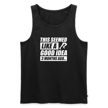Like a good idea funny running jogging runner - Men's Premium Organic Tank Top - black - Front - AI Model Male 178 light (178cm)