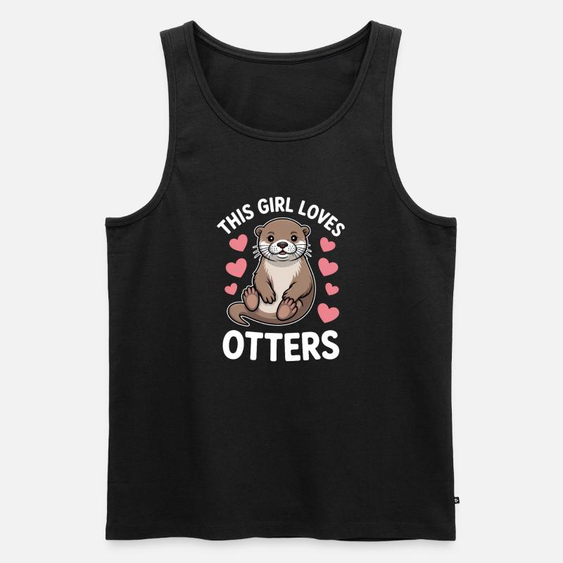 Otter Spruch Mädchen Lustiges Otter Geschenk - Männer Premium Bio Tank Top - Schwarz
