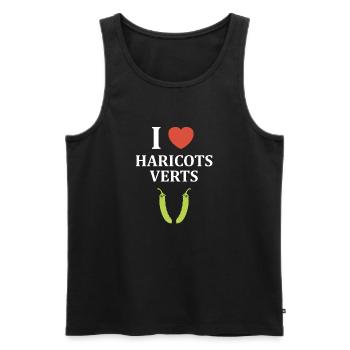 French bean - Men's Premium Organic Tank Top - black - Front - Michal (187cm)