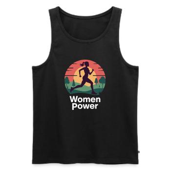 Women Power Run Sunrise - Men's Premium Organic Tank Top - black - Front - AI Model Male 178 light (178cm)